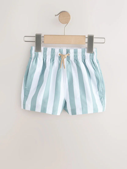 |Boy| Kit Com 2 Shorts De Banho Azul/Verde (3 meses a 7 anos)