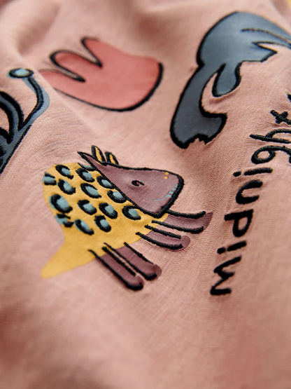 |Boy| Conjunto De 3 Pijamas Curtos Listrados De Animais Nas Cores Azul, Amarelo e Rosa (9 meses a 8 anos)
