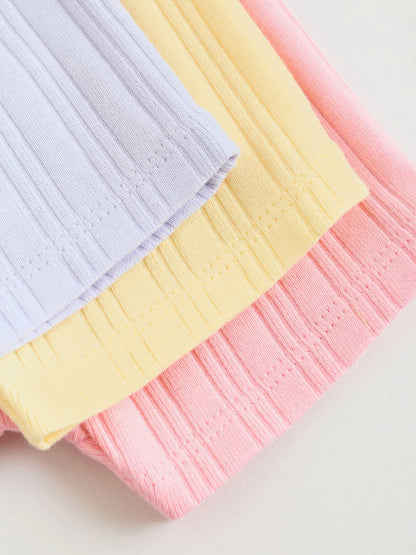 |BabyGirl| Conjunto Com 3 Macacões Infantis Coloridos Com Zíper Duplo (0 meses a 3 anos)
