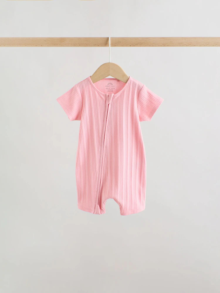 |BabyGirl| Conjunto Com 3 Macacões Infantis Coloridos Com Zíper Duplo (0 meses a 3 anos)