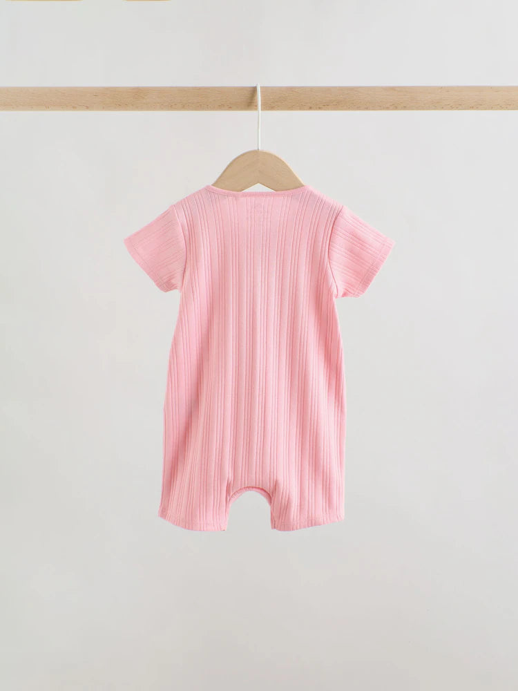 |BabyGirl| Conjunto Com 3 Macacões Infantis Coloridos Com Zíper Duplo (0 meses a 3 anos)