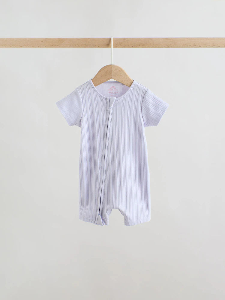 |BabyGirl| Conjunto Com 3 Macacões Infantis Coloridos Com Zíper Duplo (0 meses a 3 anos)