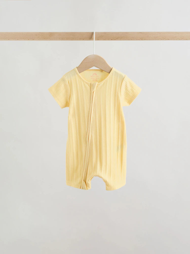 |BabyGirl| Conjunto Com 3 Macacões Infantis Coloridos Com Zíper Duplo (0 meses a 3 anos)