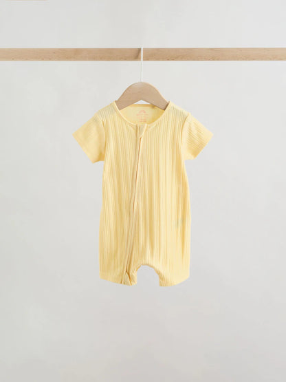 |BabyGirl| Conjunto Com 3 Macacões Infantis Coloridos Com Zíper Duplo (0 meses a 3 anos)