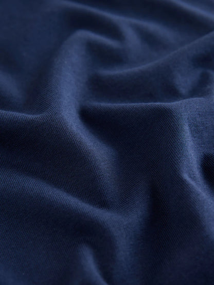 |Boy| Camiseta Pequena De Manga Curta Com Bordado De Urso Azul Marinho (3 meses -7 anos)