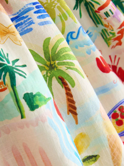 |Girl| Vestido Peplum Sem Mangas Com Estampa Variada (3 meses a 8 anos)