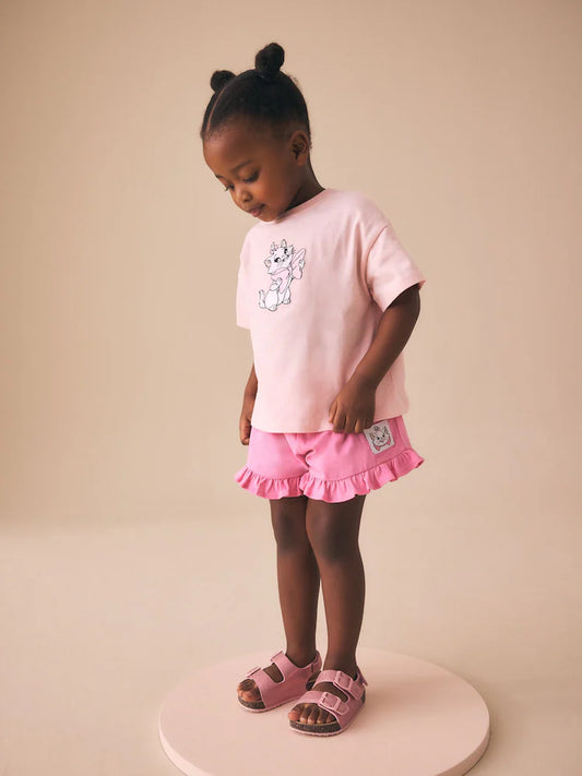 |Girl| Conjunto De Shorts Rosa Da Disney om a Marie (3 meses a 7 anos)