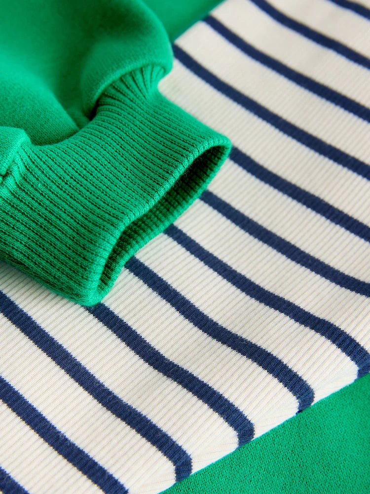 |Girl| Conjunto De Moletom Verde Com Estampa De Arco-íris e Calça Legging Flare (3 meses a 7 anos)