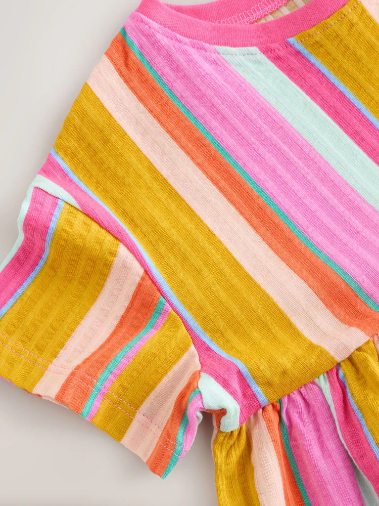 |Girl| Vestido de Jersey Essencial Rainbow (3 meses a 7 anos)