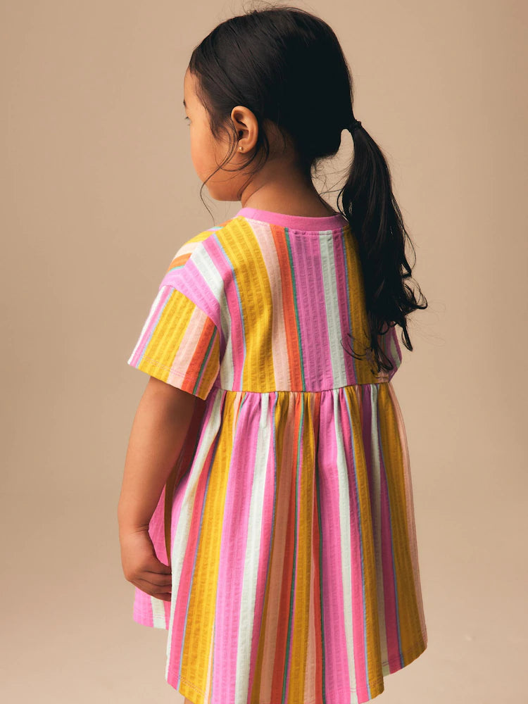 |Girl| Vestido de Jersey Essencial Rainbow (3 meses a 7 anos)