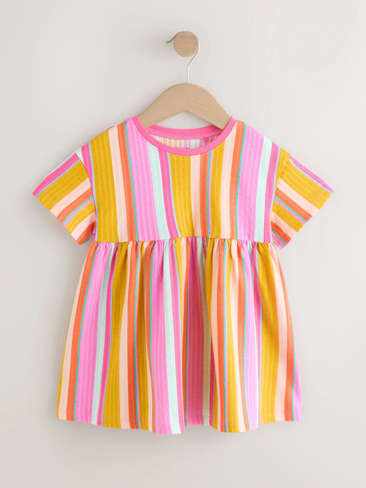 |Girl| Vestido de Jersey Essencial Rainbow (3 meses a 7 anos)