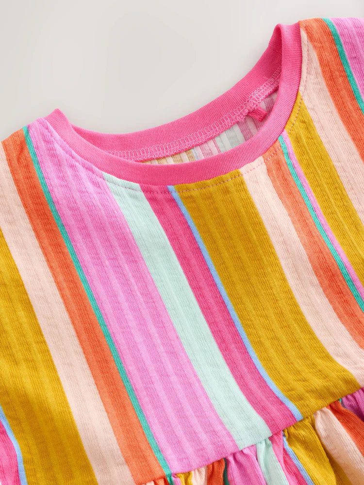 |Girl| Vestido de Jersey Essencial Rainbow (3 meses a 7 anos)