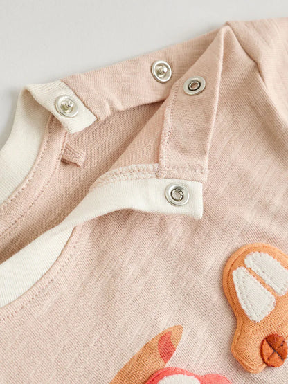 |BabyBoy| Conjunto Infantil Com Blusa e Shorts Estampados Com Carros Laranja (0 meses a 2 anos)