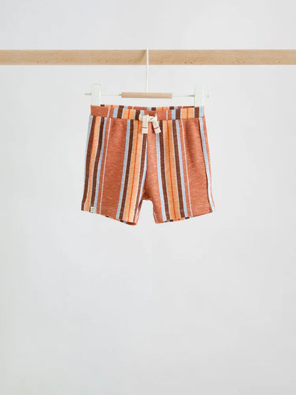|BabyBoy| Conjunto Infantil Com Blusa e Shorts Estampados Com Carros Laranja (0 meses a 2 anos)