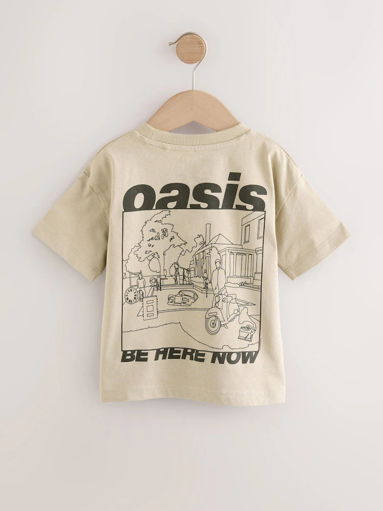 |Boy| Camiseta De Manga Curta Com Estampa Da Banda Oasis Stone (3 meses a 8 anos)