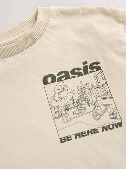 |Boy| Camiseta De Manga Curta Com Estampa Da Banda Oasis Stone (3 meses a 8 anos)