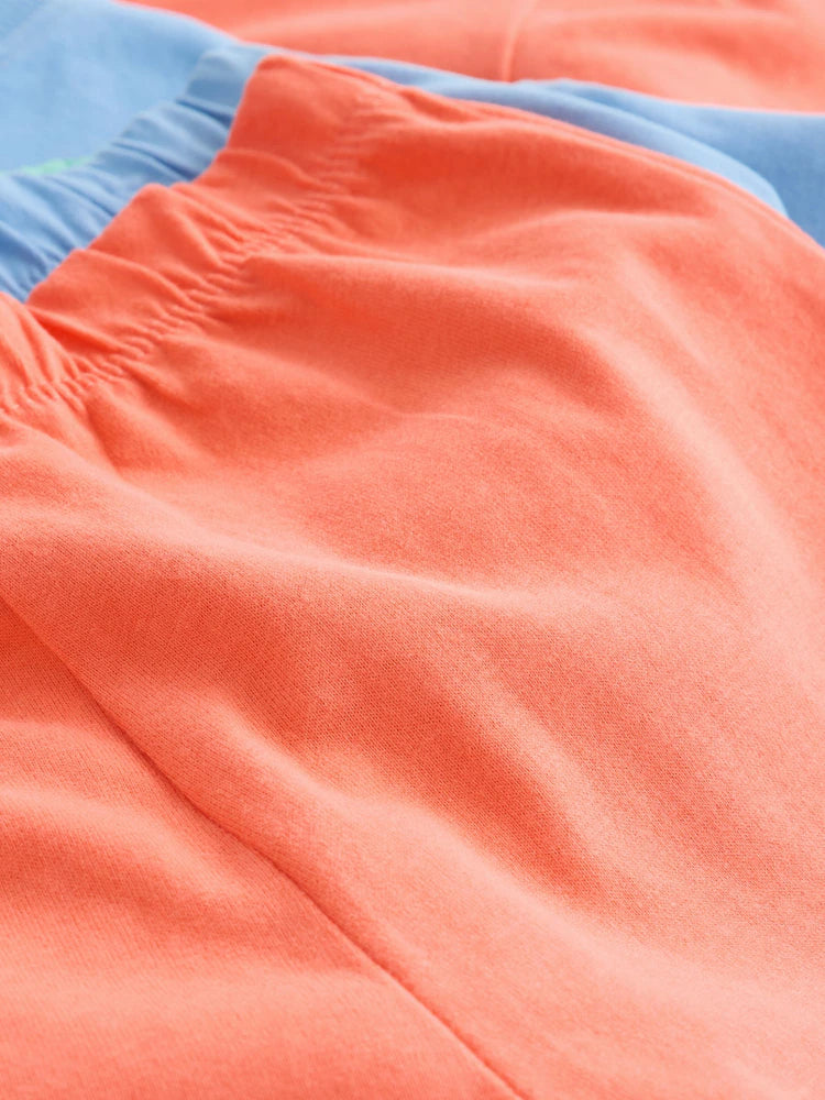 |Boy| Conjunto Com 3 Pijamas Curtos Lisos Em Tons Pastel Azul/Verde/Laranja (9 meses a 10 anos)