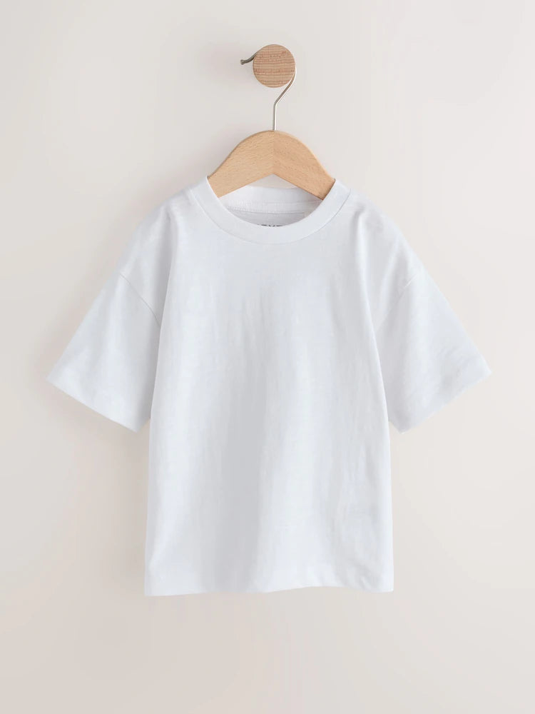 |Boy| Pacote Com 5 Camisetas De Manga Curta Nas Cores Preto/Cinza/Bege/Verde/Branco (3 meses a 7 anos)