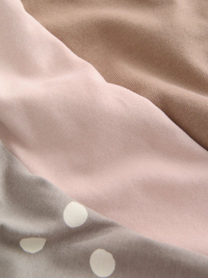 |Girl| Kit Com 3 Pijamas Estilo Jogger Rosa/Cinza (9 meses a 12 anos)