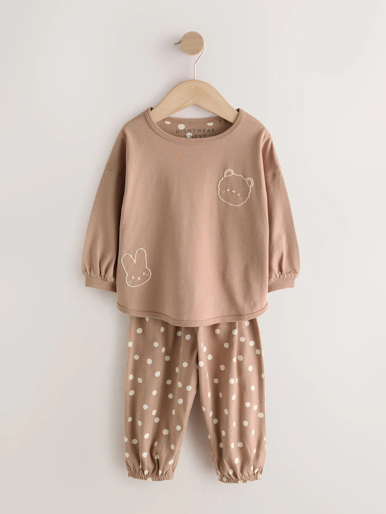 |Girl| Kit Com 3 Pijamas Estilo Jogger Rosa/Cinza (9 meses a 12 anos)