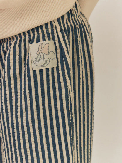 |Girl| Conjunto de Moletom Creme da Minnie e Calça Wide Leg (6 meses a 7 anos)