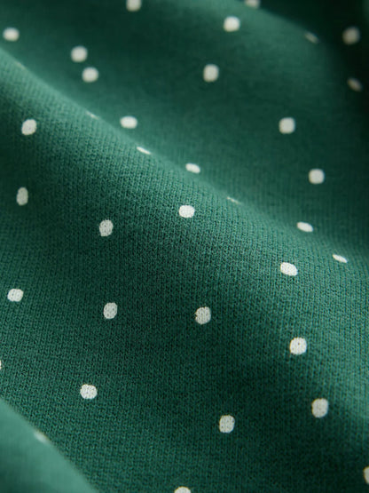 |Girl| Calça Verde de Poá Estilo Bloomer (3 meses a 7 anos)
