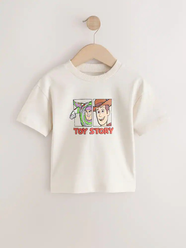 |Boy| Camiseta De Manga Curta Ecru Aliens Toy Story (3 meses a 8 anos)