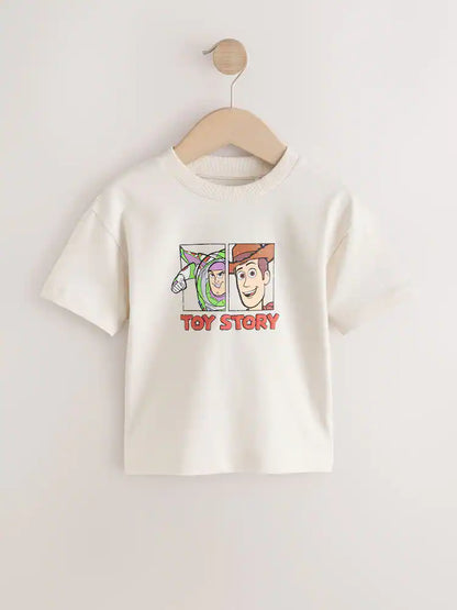 |Boy| Camiseta De Manga Curta Ecru Aliens Toy Story (3 meses a 8 anos)