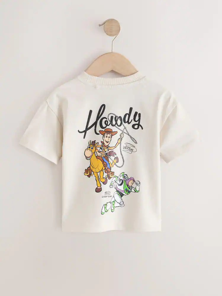 |Boy| Camiseta De Manga Curta Ecru Aliens Toy Story (3 meses a 8 anos)