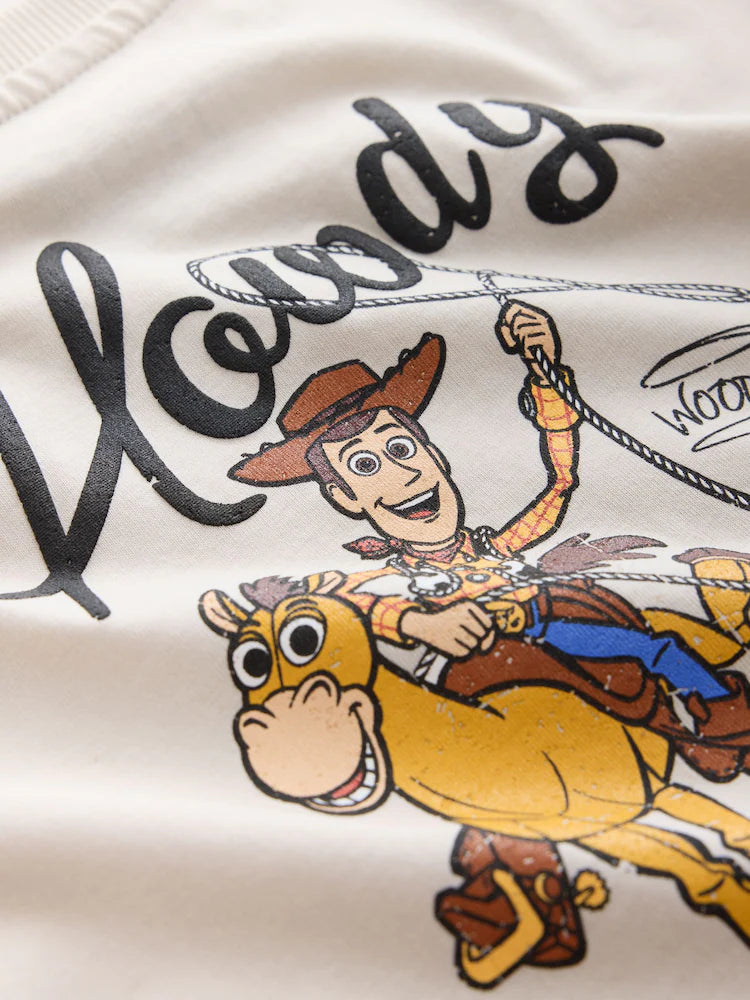 |Boy| Camiseta De Manga Curta Ecru Aliens Toy Story (3 meses a 8 anos)