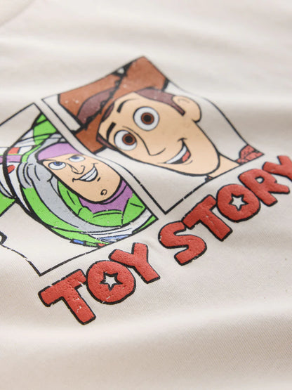 |Boy| Camiseta De Manga Curta Ecru Aliens Toy Story (3 meses a 8 anos)