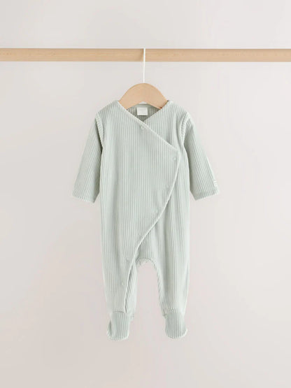|BabyGirl| Kit com 2 Macacões de Veludo Azul para Bebê