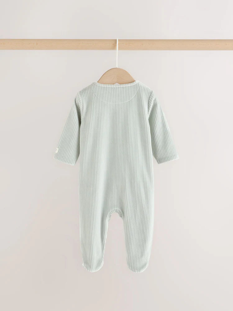 |BabyGirl| Kit com 2 Macacões de Veludo Azul para Bebê