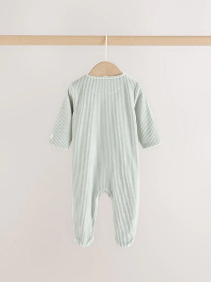 |BabyGirl| Kit com 2 Macacões de Veludo Azul para Bebê