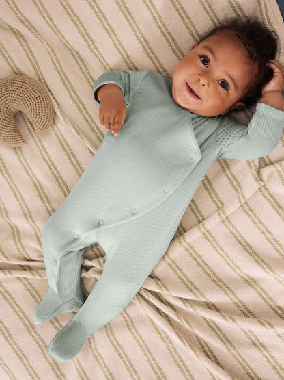|BabyGirl| Kit com 2 Macacões de Veludo Azul para Bebê