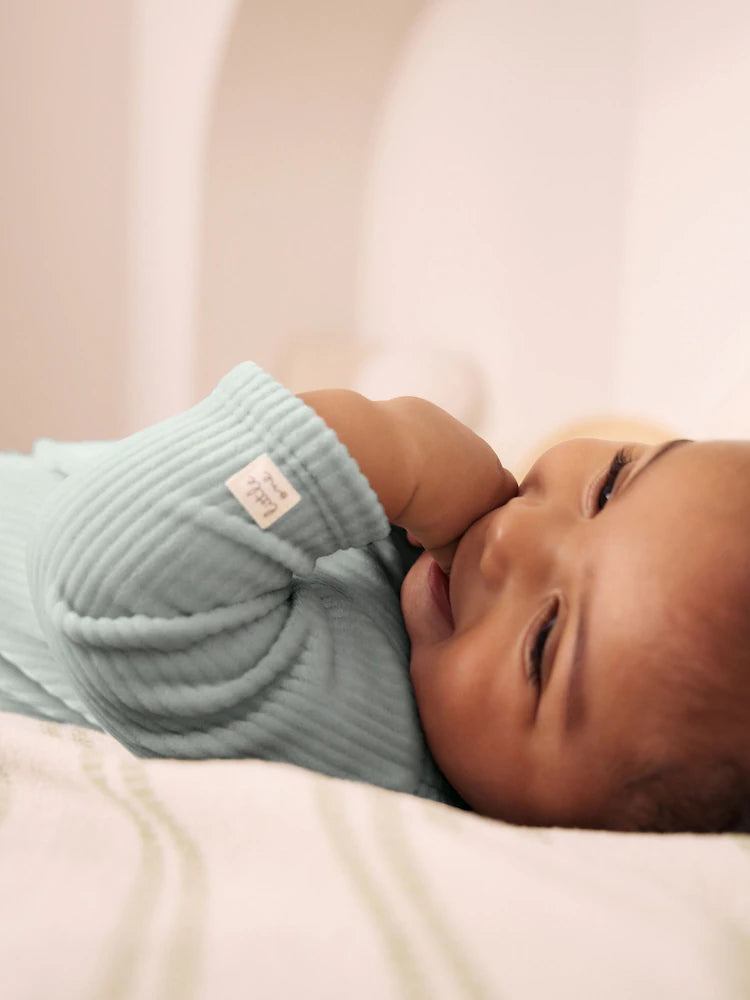 |BabyGirl| Kit com 2 Macacões de Veludo Azul para Bebê