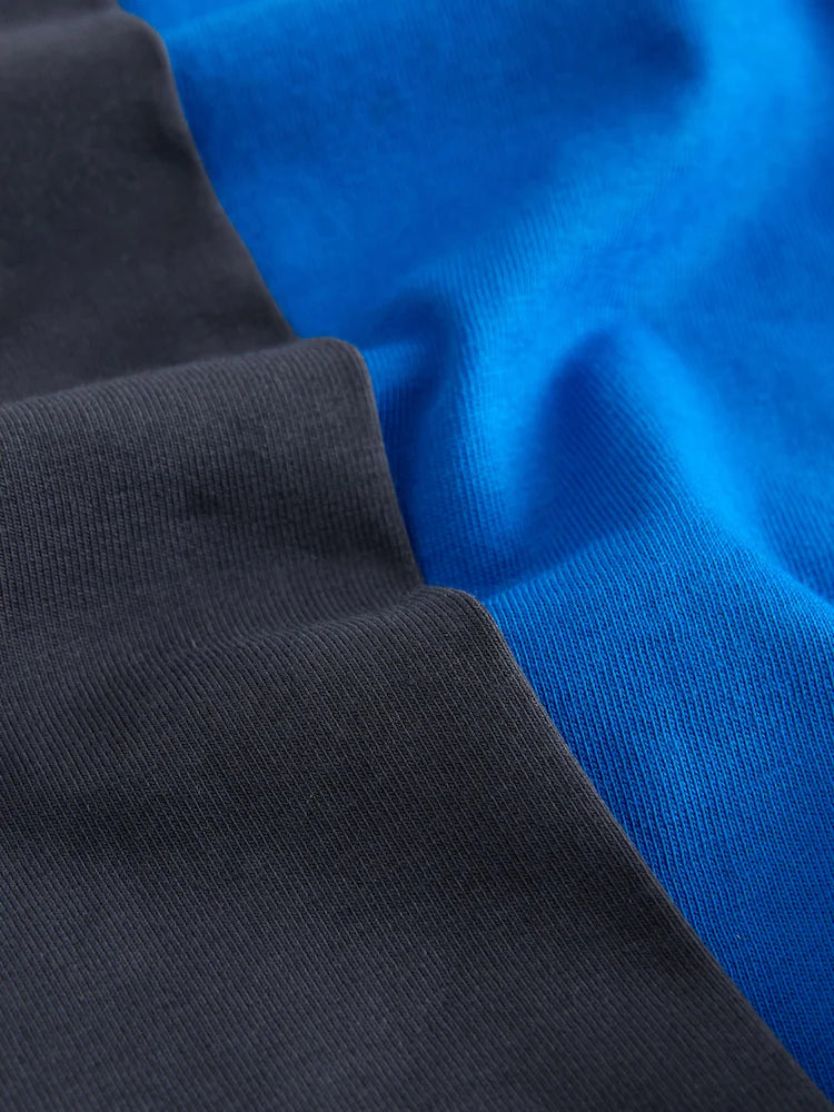 |Boy| Conjunto De Camiseta De Manga Curta Azul Cobalto e Shorts De Ciclismo (3 meses a 7 anos)