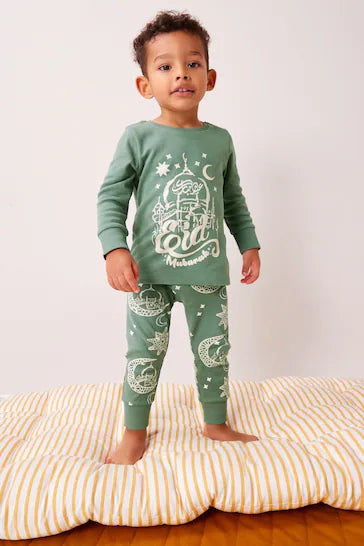 |Boy| Pijama Solteiro - Green Eid (9 meses a 12 anos)