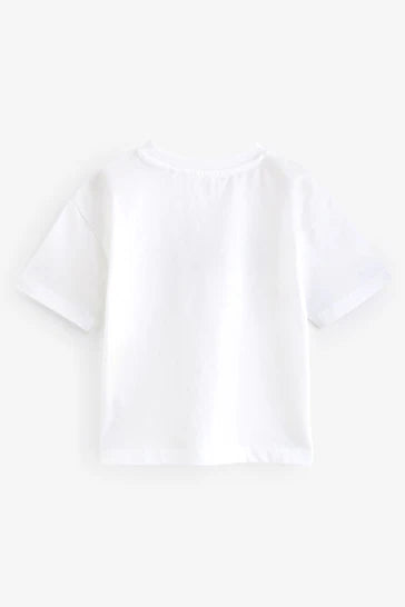|Boy| Camiseta De Manga Curta De Transporte - White Diggers (3 meses a 7 anos)