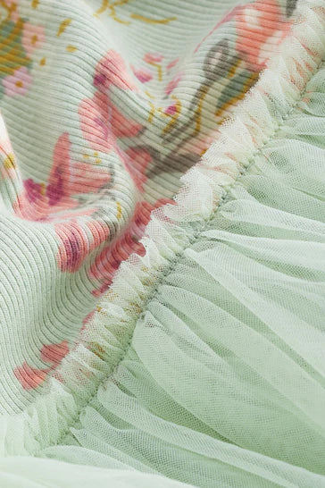 |Girl| Vestido De Malha Verde De Manga Comprida (3 meses a 7 anos)