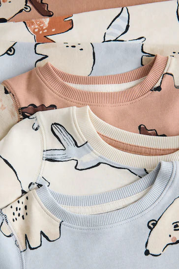 |Niño| Pack de 3 pijamas abrigados 100 % algodón - Multicolor neutro (de 9 meses a 10 años)