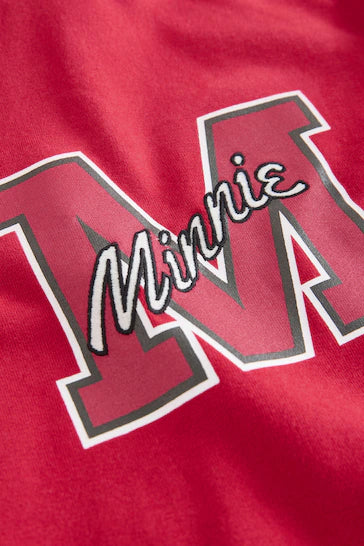 |Girl| Conjunto De Vestido e Leggings Vermelhos Da Minnie Mouse (3 meses a 7 anos)