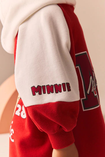 |Girl| Conjunto De Vestido e Leggings Vermelhos Da Minnie Mouse (3 meses a 7 anos)