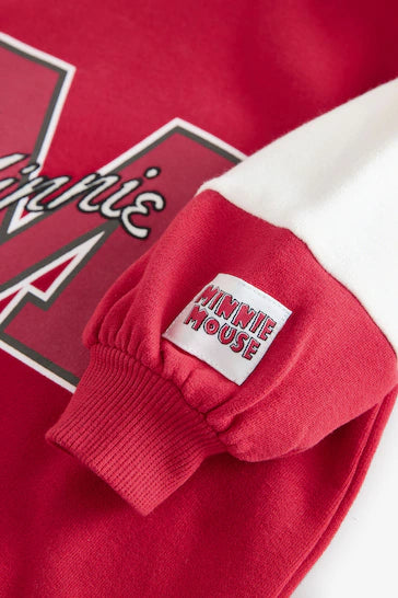 |Girl| Conjunto De Vestido e Leggings Vermelhos Da Minnie Mouse (3 meses a 7 anos)