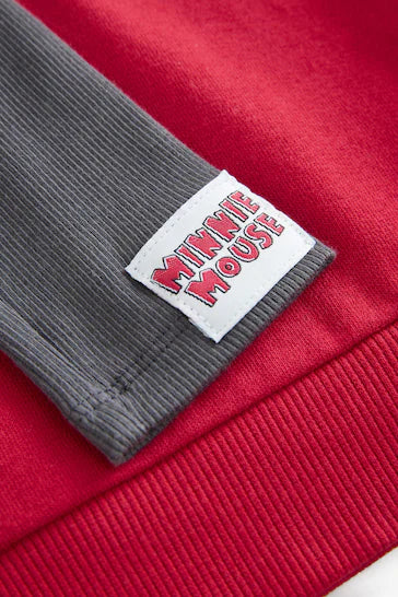 |Girl| Conjunto De Vestido e Leggings Vermelhos Da Minnie Mouse (3 meses a 7 anos)