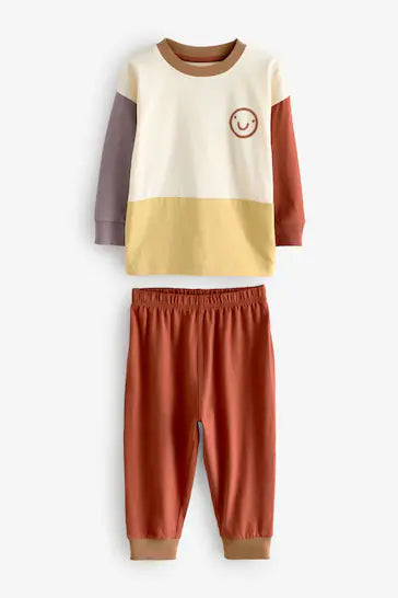 |Boy| Pijama Snuggle Com Listras Vermelhas/Roxas 100% Algodão, Pacote Com 3 (9 meses a 12 anos)