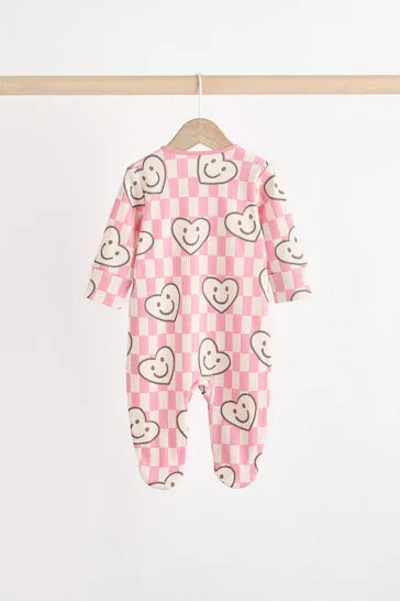 |Niña| Pack de 3 mamelucos para bebé con cremallera bidireccional (0 meses a 2 años)