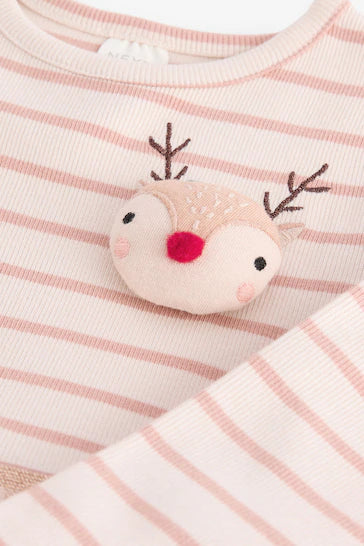 |Girl| Vestido De Rena Brilhante De Manga Comprida Rosa (3 meses a 7 anos)