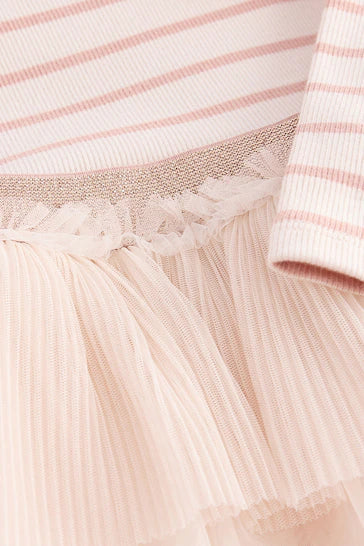 |Girl| Vestido De Rena Brilhante De Manga Comprida Rosa (3 meses a 7 anos)