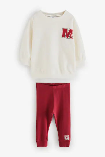 |Girl| Conjunto De Blusa e Leggings Creme De Natal Da Disney Minnie Mouse (3 meses a 7 anos)